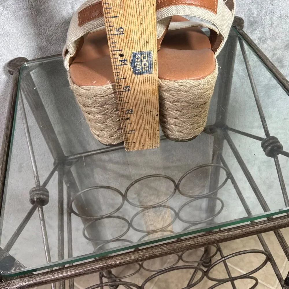 Tommy Bahama Shoes Women's Size 9Beige Sakura Espadrille Wedge Sandals Slingback
